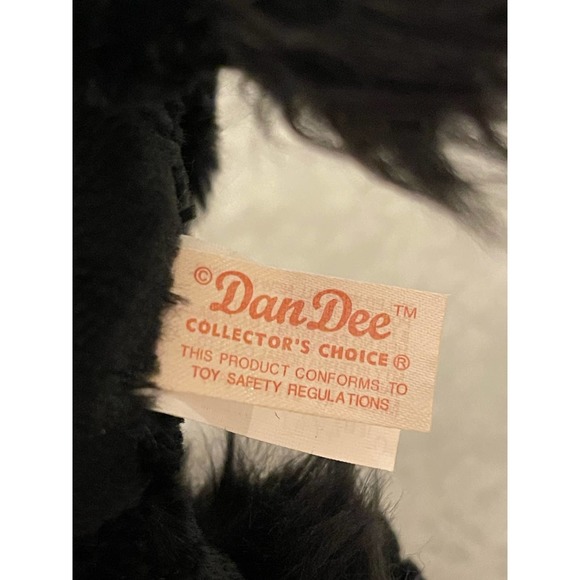 Dan Dee Collectors Choice Plush Black Poodle Puppy Dog Stuffed Animal Red Bows - Picture 9 of 9